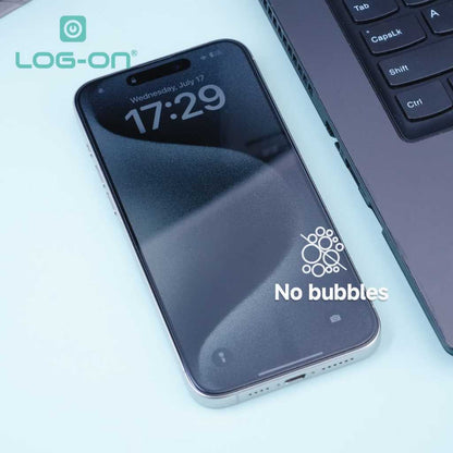 LOG ON PRIVACY & GLOSSY Auto Align Tech Tempered Glass Screen AntiSPY  Protector For IPHON* 17 16 15 14 13 12 11 AIR XS XR PRO PROMAX PLUS