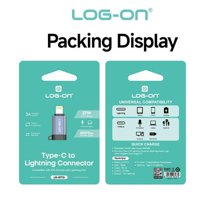 LOG ON TYPE C to LIGHTNING CONNECTOR LO-OT13