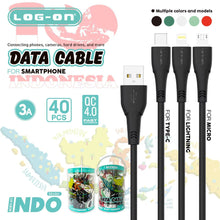 40PCS LOG ON KABEL INDO TYPE C 1M LO-CB78 3A FAST CHARGING (1 TOPLES)