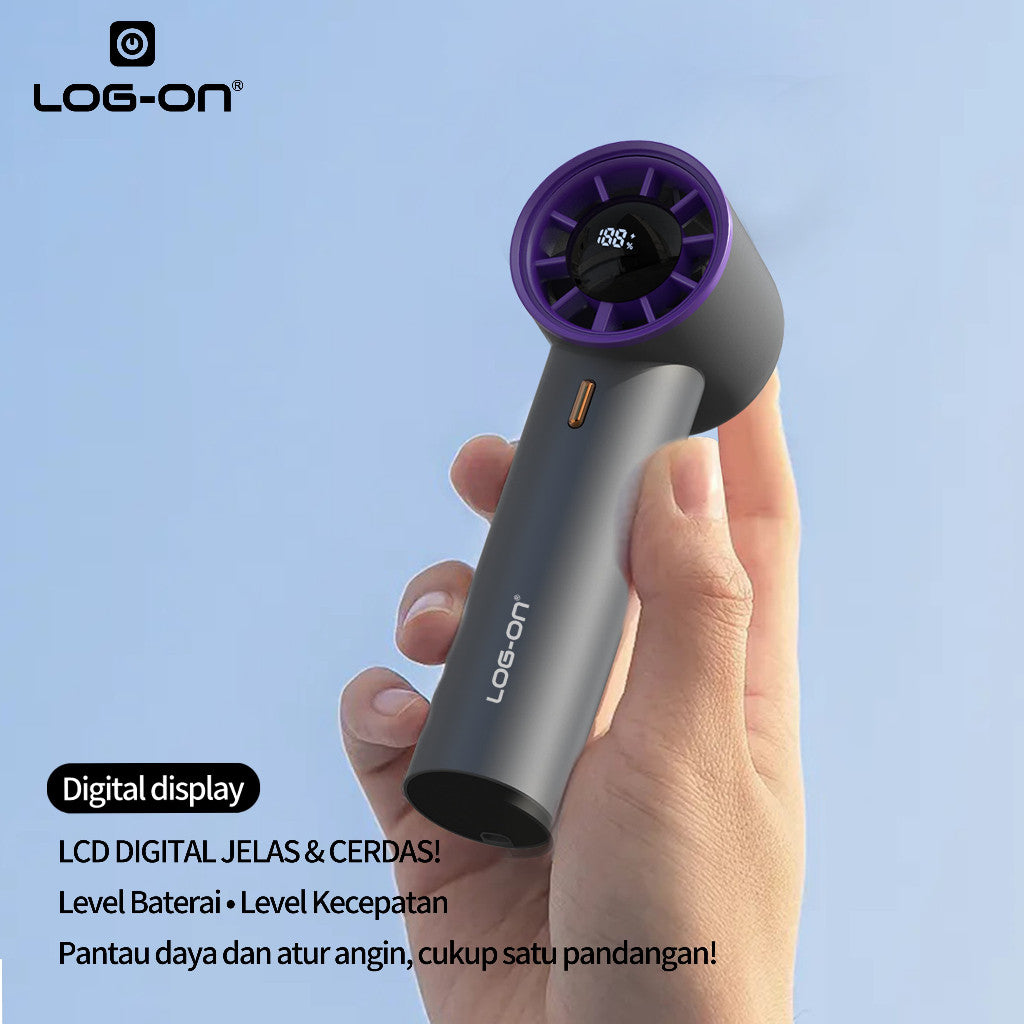 LOG ON Kipas Angin Turbo Super Mini Portable LO-MFAN2 19000Rpm Pocket Size