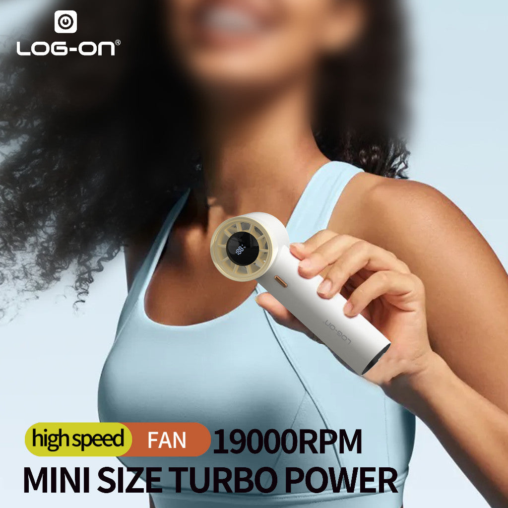 LOG ON Kipas Angin Turbo Super Mini Portable LO-MFAN2 19000Rpm Pocket Size