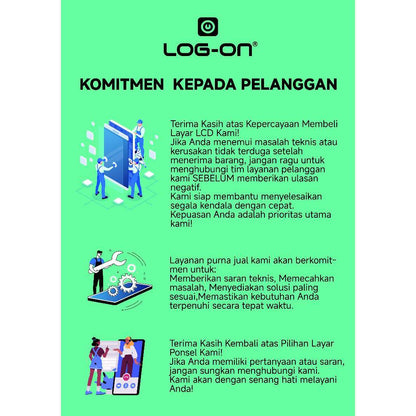 LOG-ON LCD UNTUK REALME C3 / 5 / 5i / 6i / NARZO 10A HD+ FULLSET ORIGINAL OEM