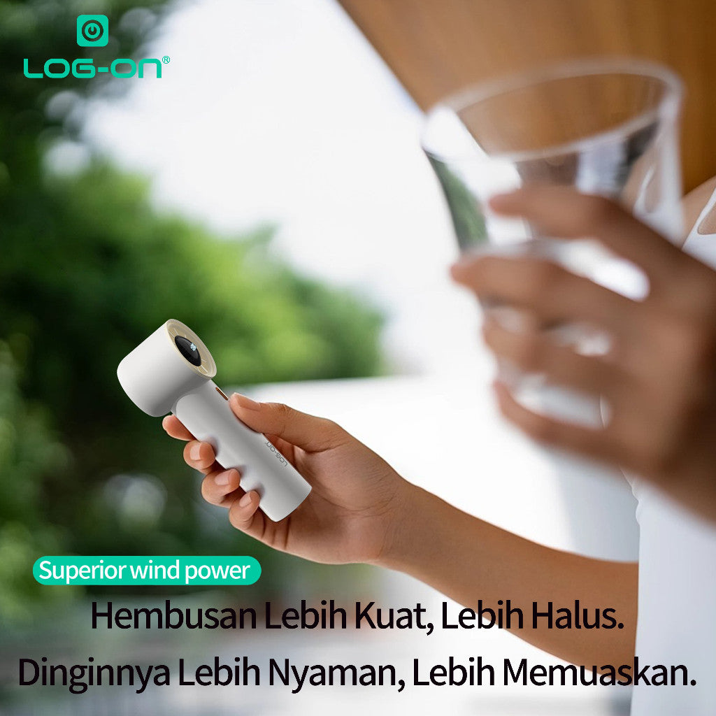 LOG ON Kipas Angin Turbo Super Mini Portable LO-MFAN2 19000Rpm Pocket Size