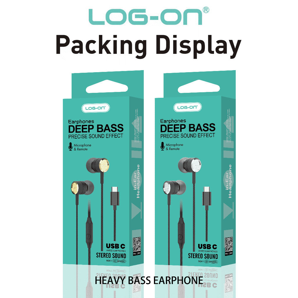 LOG ON EARPHONES USB-C LO-HF620C HEADSET DEEP BASS