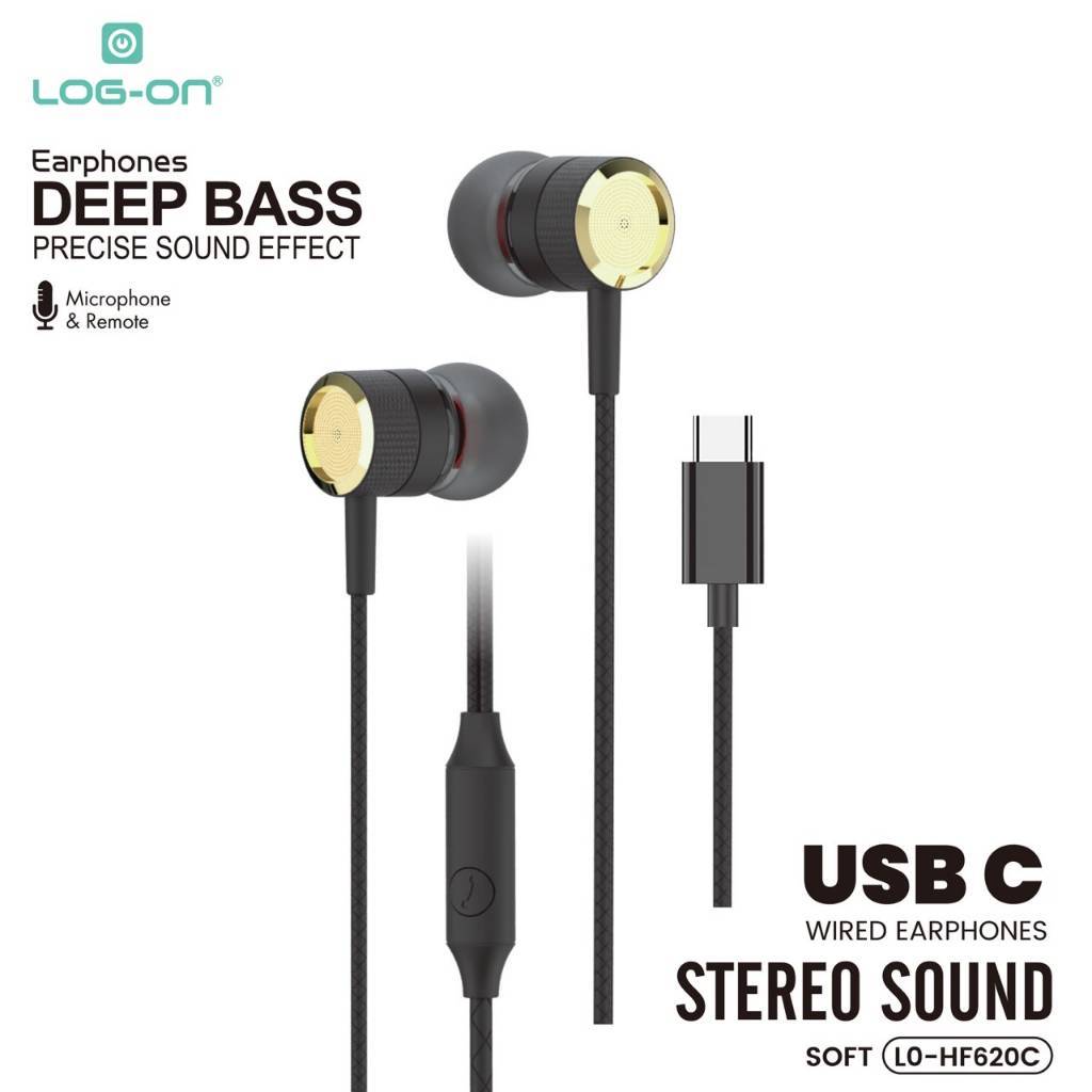 LOG ON EARPHONES USB-C LO-HF620C HEADSET DEEP BASS