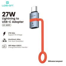 LOG-ON  Lightning to USB-C Adapter 27W PD Fast Charging LO-AD01  | Support Charging & Data Transfer
