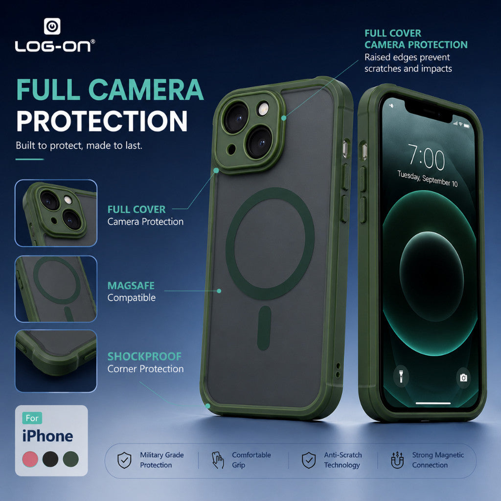 LOG-ON Doff Case with Magsafe & Kamera Protector