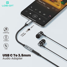 LOG-ON LO-AX8 Audio Adapter USB Type-C to 3.5mm – DAC Chip | Support Mikrofon & Kontrol Musik
