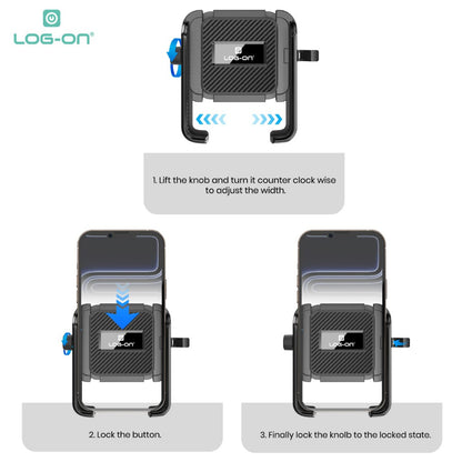 LOG ON HOLDER MOTOR 4X PEREDAM GETAR LO-CRH73 (4-7 INCI) UNTUK DI SPION MOTOR, SEPEDA, SCOOTER