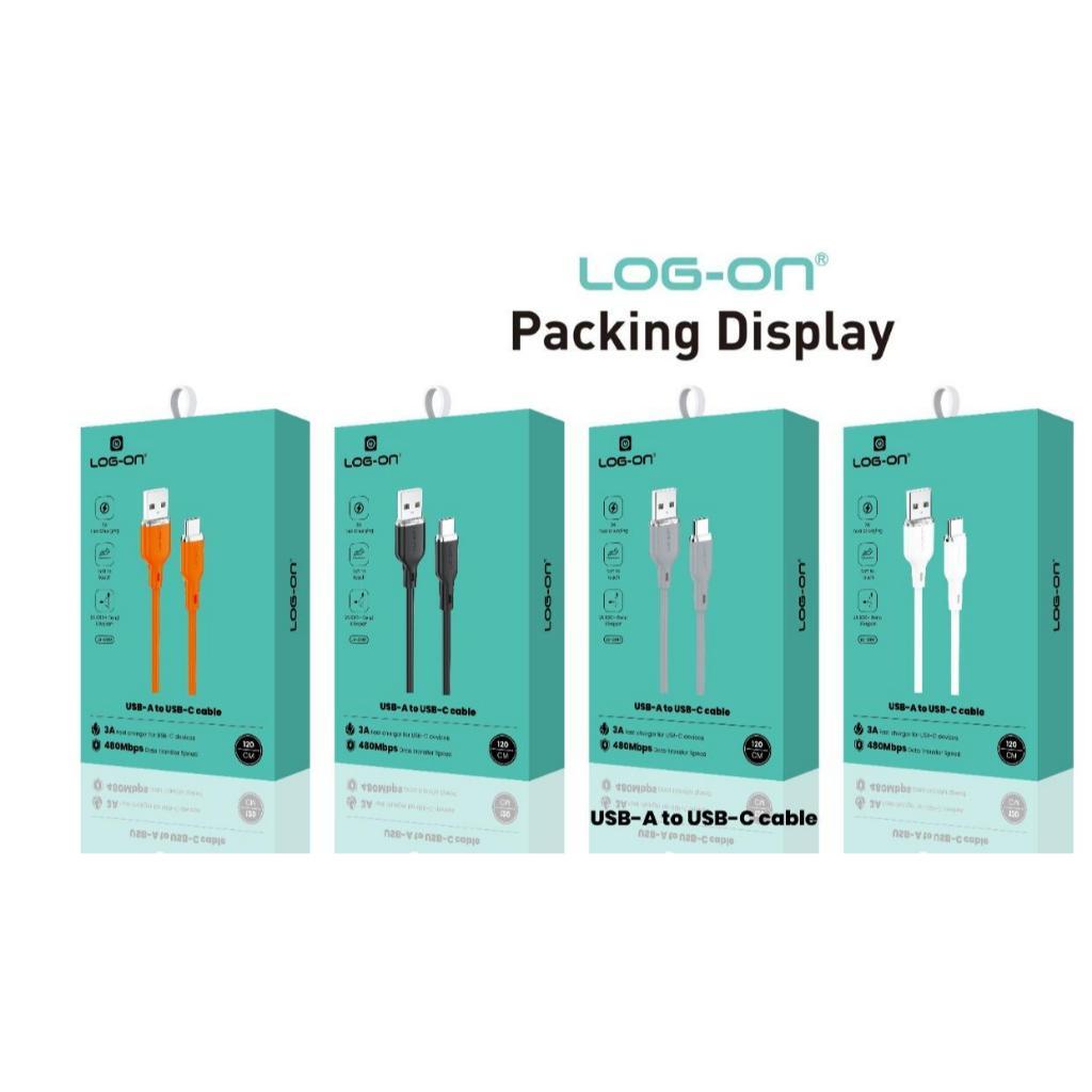 LOG-ON KABEL FAST CHARGING LO-CB92 1,2M Pengisian Daya Cepat 3A