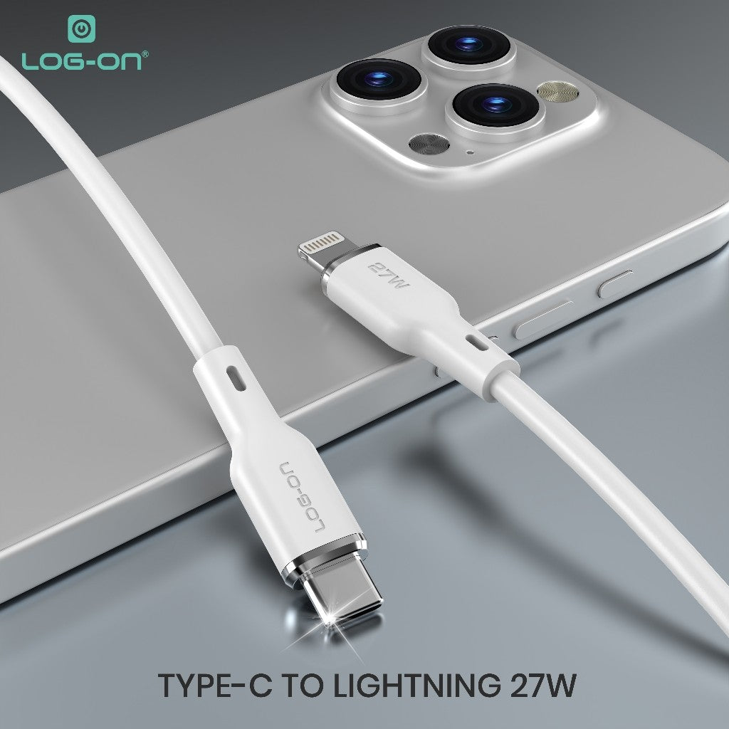 LOG ON 27W-65W KABEL FAST CHARGING LO-CB92 1,2M & 2M SUPPORT PD3.0 C-to-C C-to-iPhone