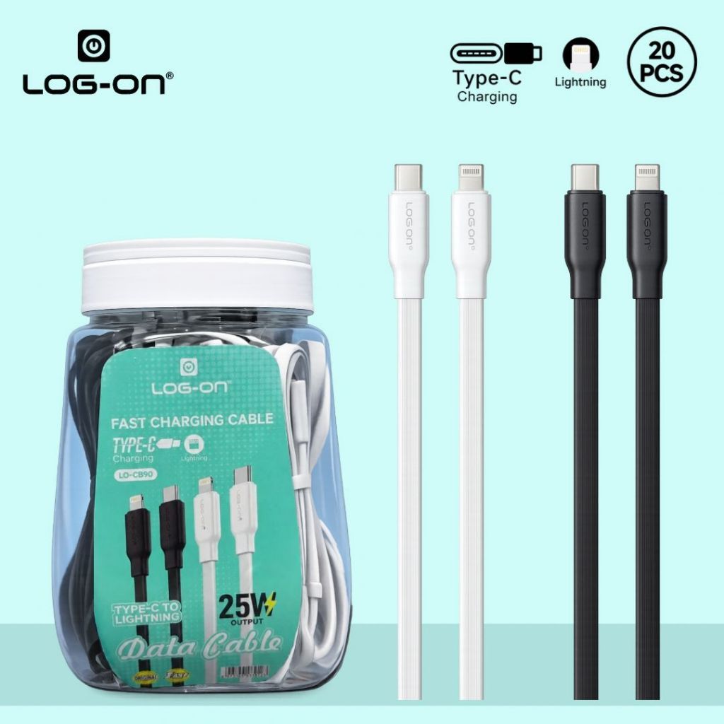 LOG ON 20PCSKABEL FAST CHARGING LO-CB90 KABEL CHARGE SEKALIGUS KABEL DATA