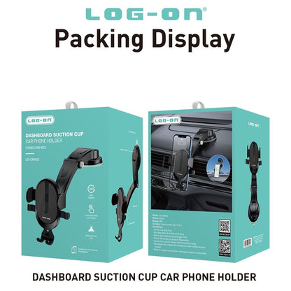 LOG ON CAR PHONE HOLDER LO-CRH55/CRH55L DASHBOARD SUCTION CUP-FLEXIBLE LONG NECK
