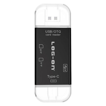LOG ON CARD READER LO-CR07 3IN1 USB ADAPTER TYPE C/MICRO-USB/USB 2.0,SD/MMC SLOT,MICRO SD