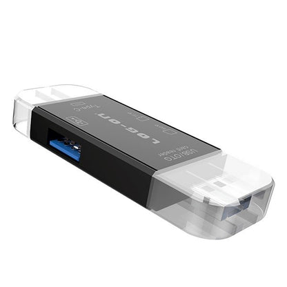 LOG ON CARD READER LO-CR07 3IN1 USB ADAPTER TYPE C/MICRO-USB/USB 2.0,SD/MMC SLOT,MICRO SD