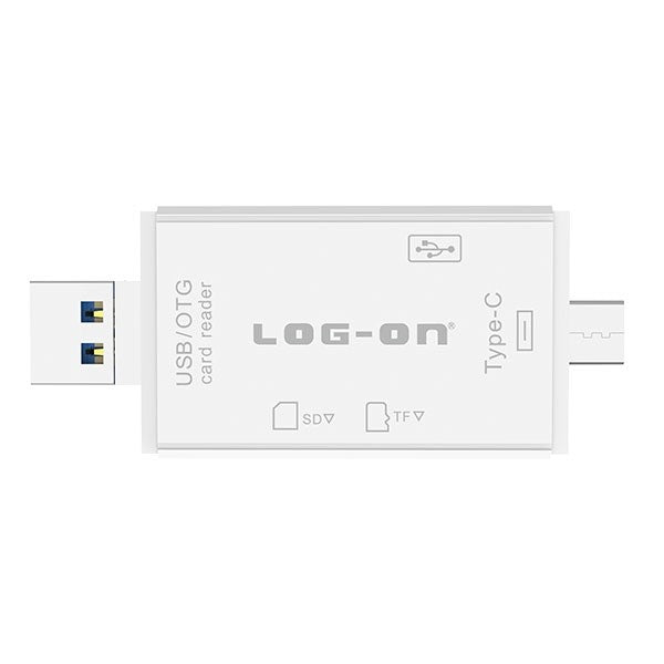 LOG ON CARD READER LO-CR07 3IN1 USB ADAPTER TYPE C/MICRO-USB/USB 2.0,SD/MMC SLOT,MICRO SD