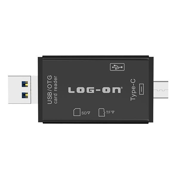 LOG ON CARD READER LO-CR07 3IN1 USB ADAPTER TYPE C/MICRO-USB/USB 2.0,SD/MMC SLOT,MICRO SD
