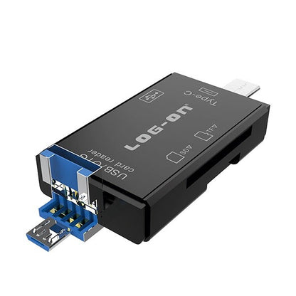LOG ON CARD READER LO-CR07 3IN1 USB ADAPTER TYPE C/MICRO-USB/USB 2.0,SD/MMC SLOT,MICRO SD