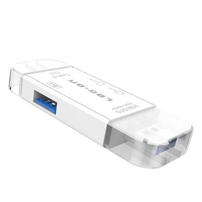 LOG ON CARD READER LO-CR07 3IN1 USB ADAPTER TYPE C/MICRO-USB/USB 2.0,SD/MMC SLOT,MICRO SD