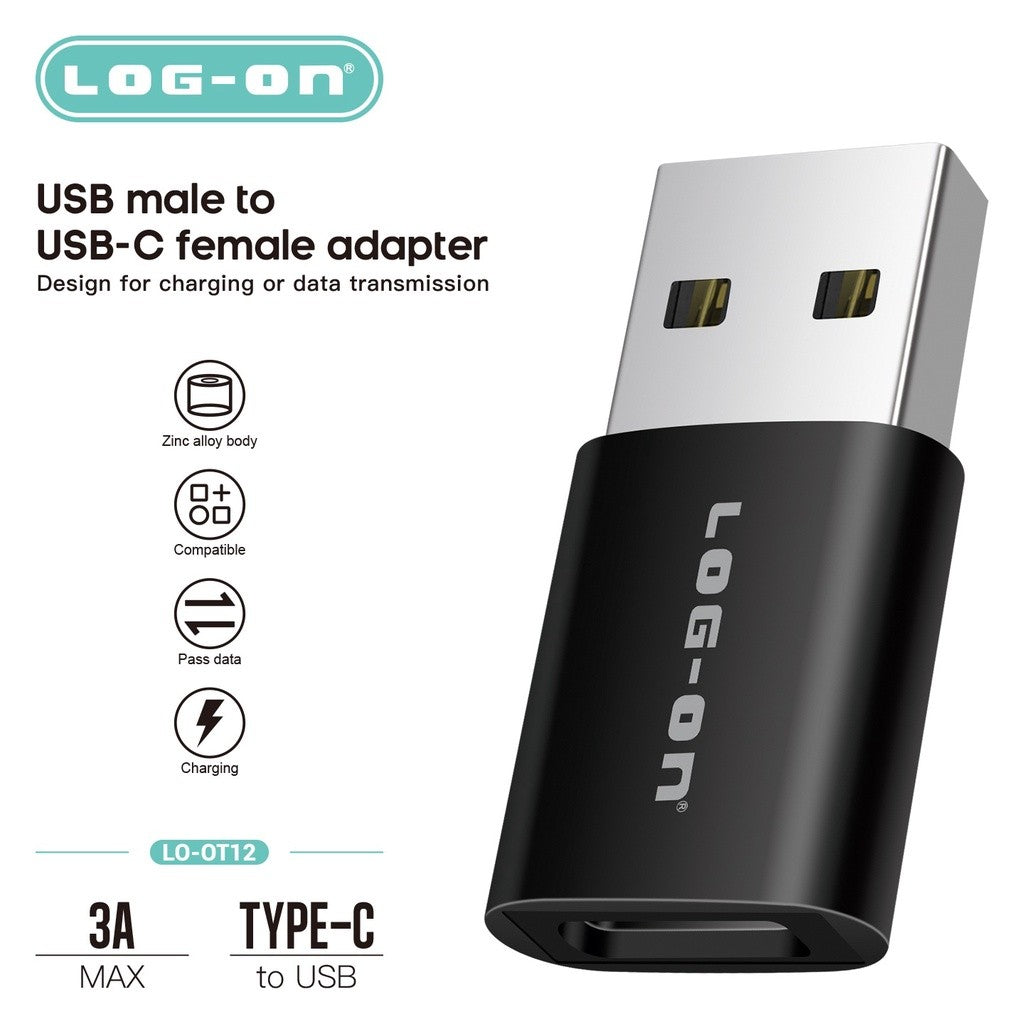 LOG ON USB OTG Converter  OT12  Male to Type-C Female Adapter Interface