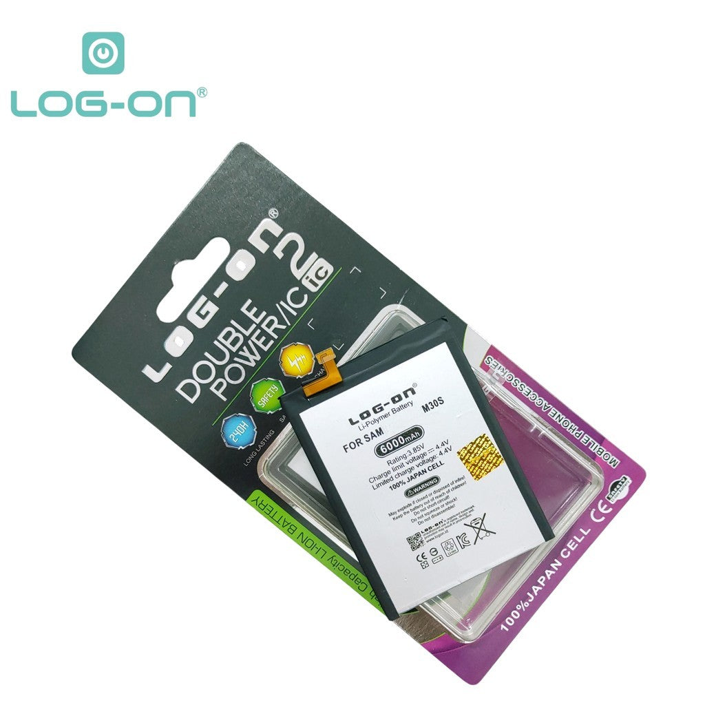 Log On - EB-BM207ABY Untuk Samsung M30s / M21 / M31 Double IC Protection - Kapasitas 6000mAh Battery Baterai Batre - 1 Tahun Garansi
