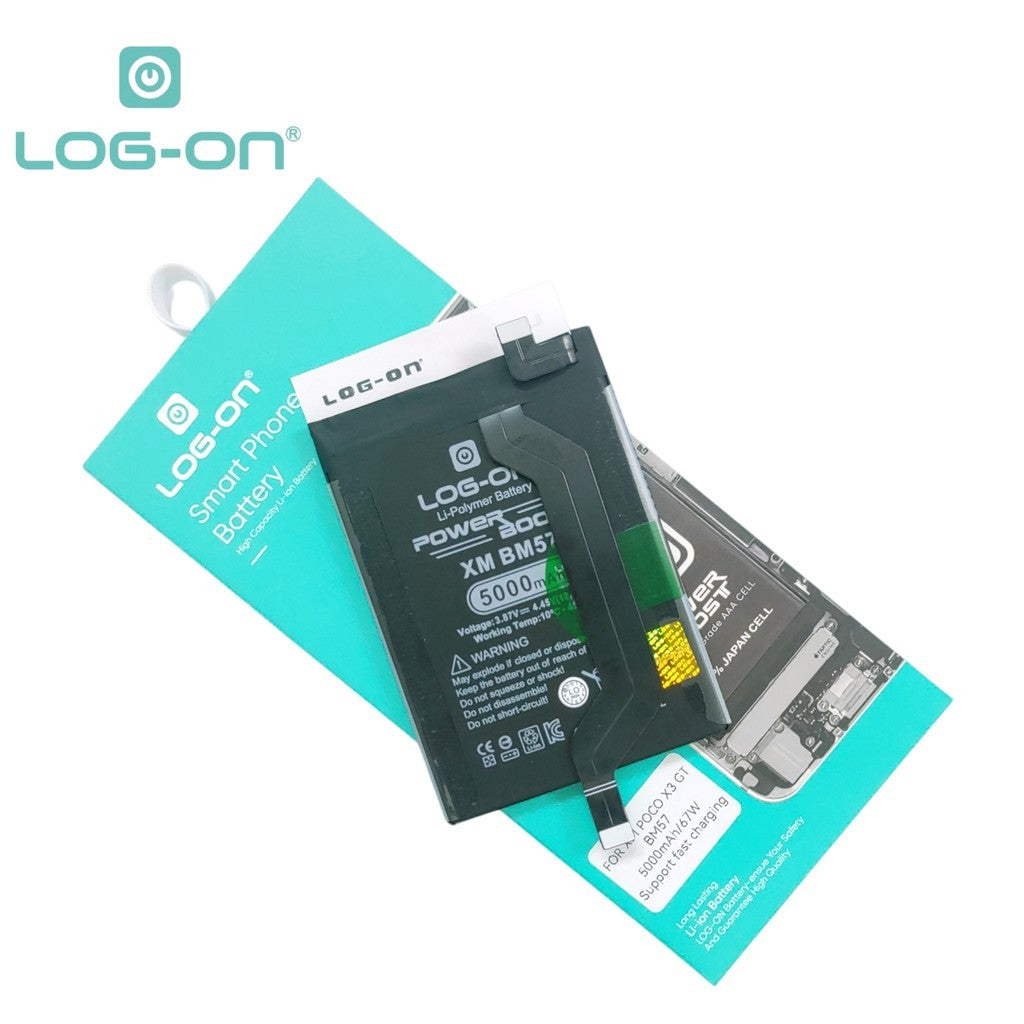 Log On - BM57 Untuk Poco X3 GT BM-57 Support Fast Charging Kapasitas 5000mAh Power Boost Battery Baterai Batre - 1 Tahun Garansi