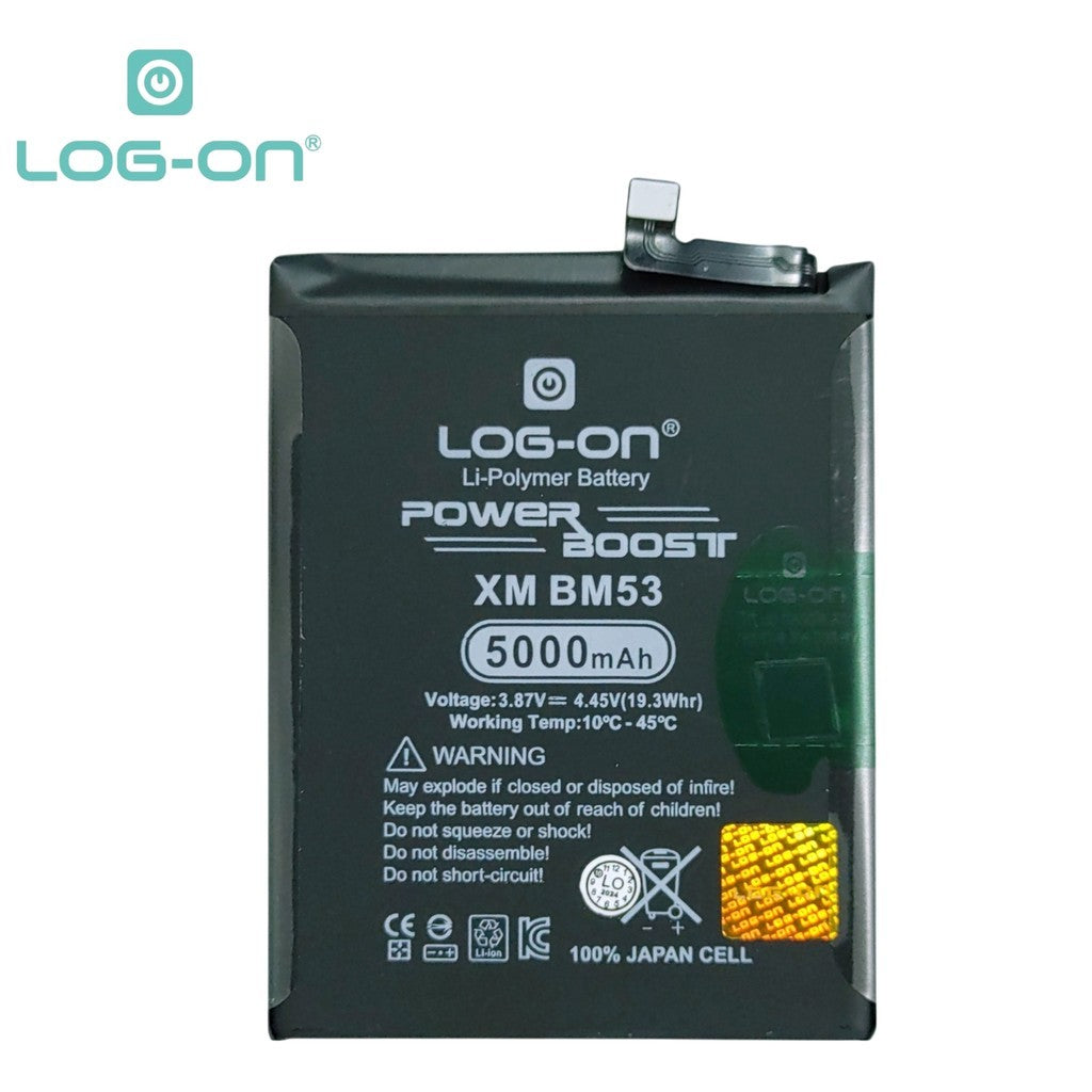 Log On - BM53 Untuk Xiaomi MI10T PRO / MI10T BM-53 Support Fast Charging - Kapasitas 5000mAh Power Boost Battery Baterai Batre - 1 Tahun Garansi