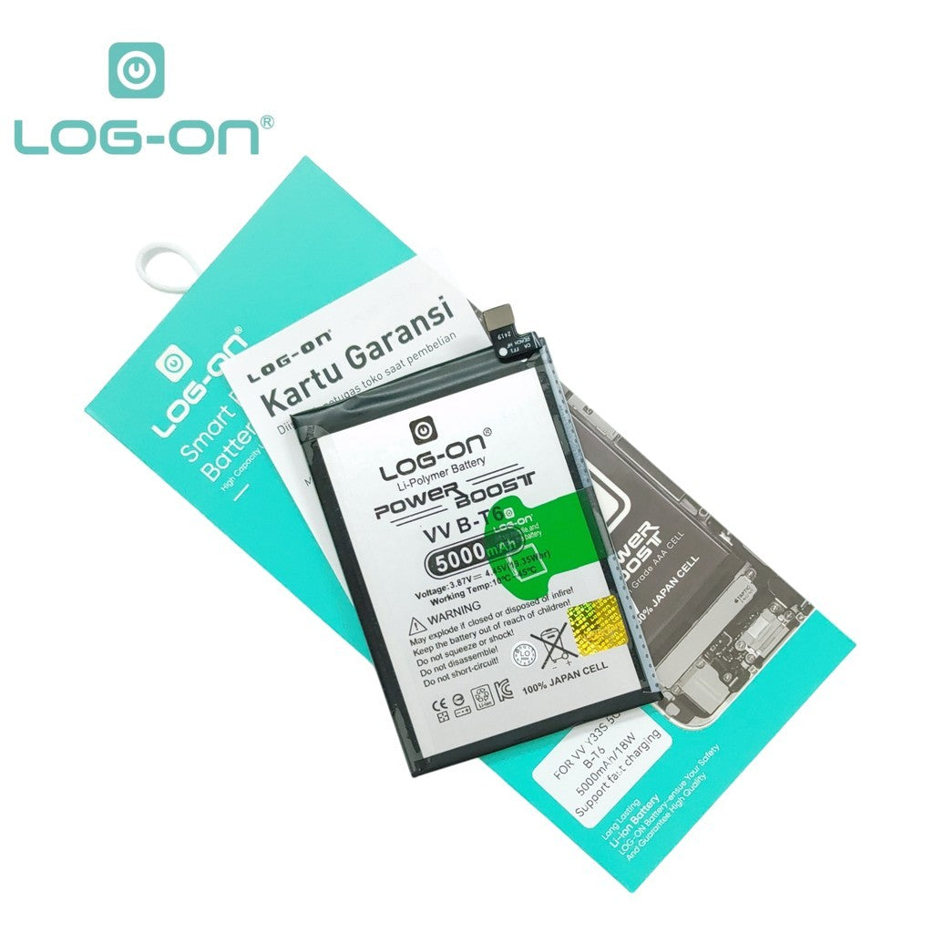 Log On - B-T6 Untuk Vivo Y33s 5G BT6 Support Fast Charging Kapasitas 5000mAh Power Boost Battery Baterai Batre - 1 Tahun Garansi