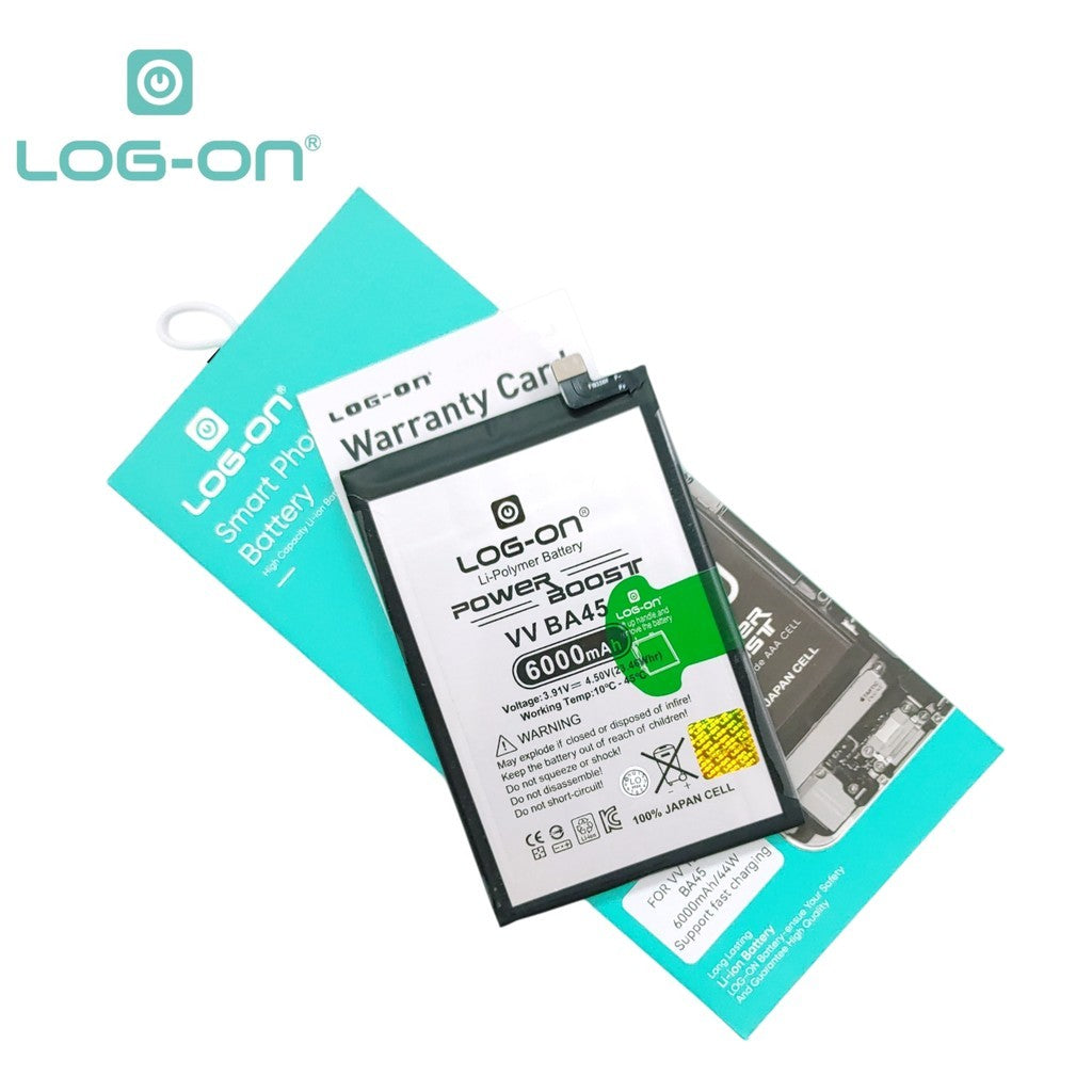Log On - BA45 Untuk Vivo Y28 4G BA-45 Support Fast Charging Kapasitas 6000mAh Power Boost Battery Baterai Batre - 1 Tahun Garansi