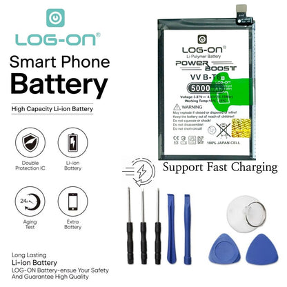 Log On - B-T6 Untuk Vivo Y33s 5G BT6 Support Fast Charging Kapasitas 5000mAh Power Boost Battery Baterai Batre - 1 Tahun Garansi
