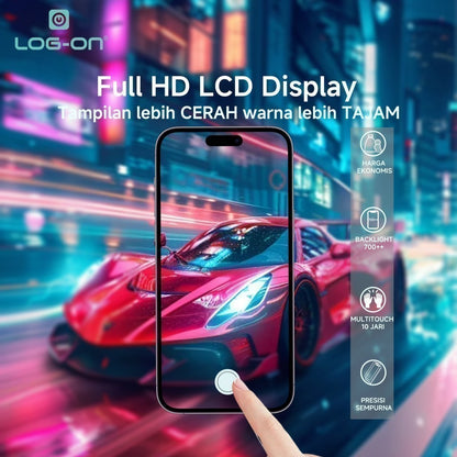 LOG-ON LCD FOR REDMI 6A BLACK & WHITE HD+ FULLSET ORIGINAL OEM free lem