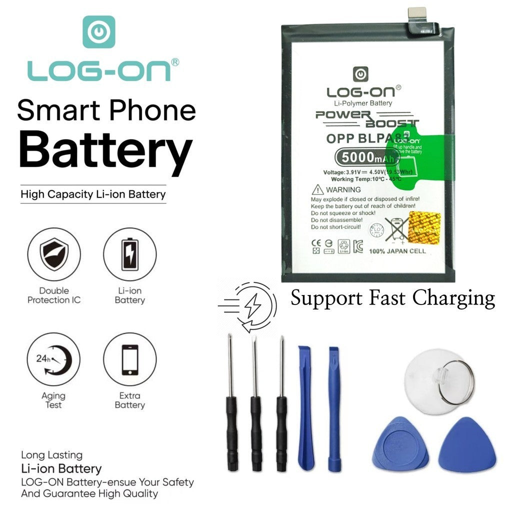 Log On - BLPA83 Untuk Realme C63 BLP-A83 Support Fast Charging - Kapasitas 5000mAh Power Boost Battery Baterai Batre - 1 Tahun Garansi