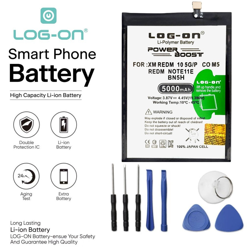 Log On - BN5H Xiaomi Redmi 10 5G / Poco M5 / Redmi Note 11E BN-5H Power Boost Original Battery Baterai Batre