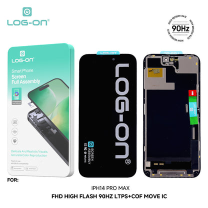 LOG-ON LCD UNTUK IPH 14 / 14 PRO / 14 PRO MAX FHD LTPS MOVE IC FULLSET TOUCHSCREEN ORIGINAL OEM free lem