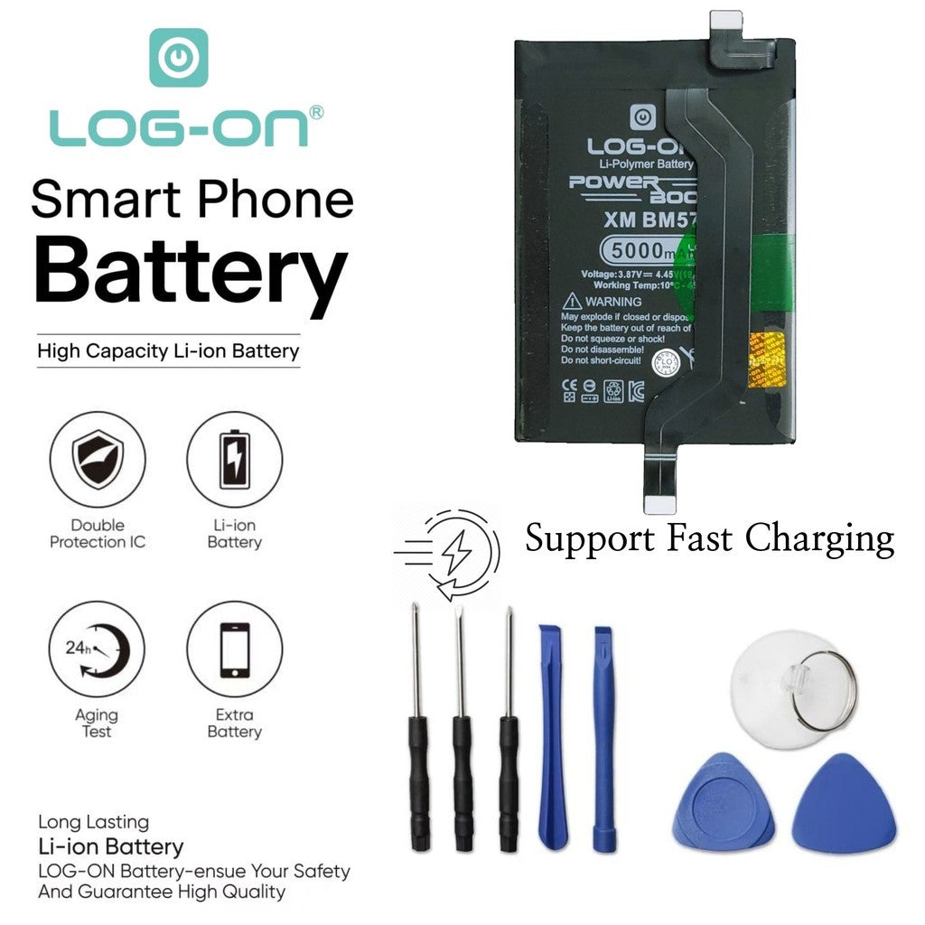 Log On - BM57 Untuk Poco X3 GT BM-57 Support Fast Charging Kapasitas 5000mAh Power Boost Battery Baterai Batre - 1 Tahun Garansi