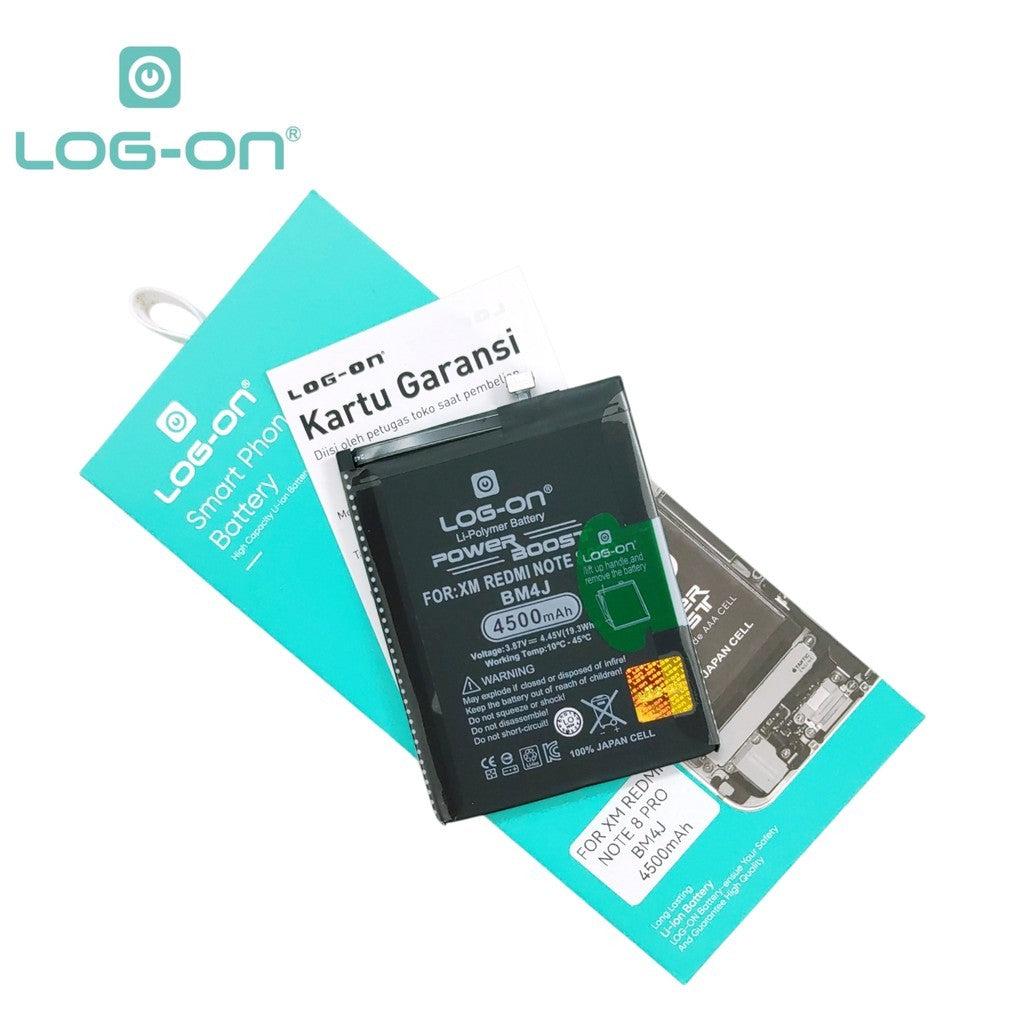 Log On - BM4J Xiaomi Redmi Note 8 Pro BM-4J Power Boost Double IC Protection Battery Baterai