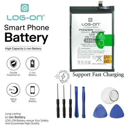 Log On - HQ-7160SS Untuk Samsung A06 Support Fast Charging - Kapasitas 5000mAh Power Boost Battery Baterai Batre - 1 Tahun Garansi