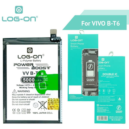 Log On - B-T6 Untuk Vivo Y33s 5G BT6 Support Fast Charging Kapasitas 5000mAh Power Boost Battery Baterai Batre - 1 Tahun Garansi