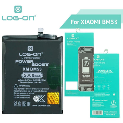 Log On - BM53 Untuk Xiaomi MI10T PRO / MI10T BM-53 Support Fast Charging - Kapasitas 5000mAh Power Boost Battery Baterai Batre - 1 Tahun Garansi