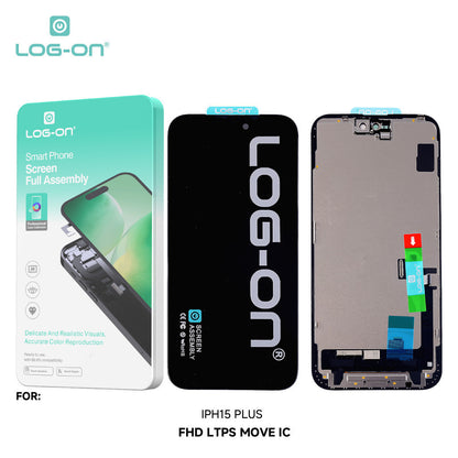 LOG-ON LCD UNTUK IPH 15 / 15 PRO / 15 PRO MAX / 15 PLUS FHD LTPS MOVE IC FULLSET TOUCHSCREEN OEM free lem