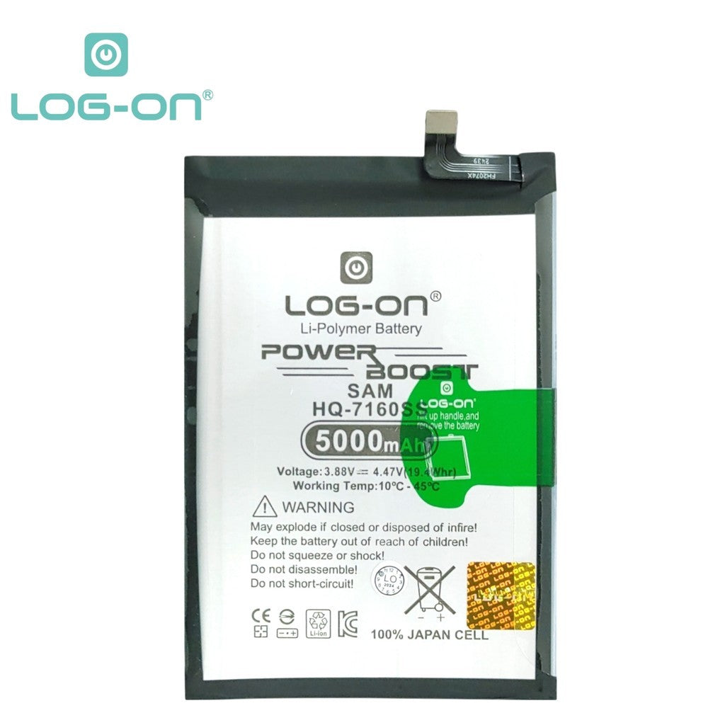 Log On - HQ-7160SS Untuk Samsung A06 Support Fast Charging - Kapasitas 5000mAh Power Boost Battery Baterai Batre - 1 Tahun Garansi