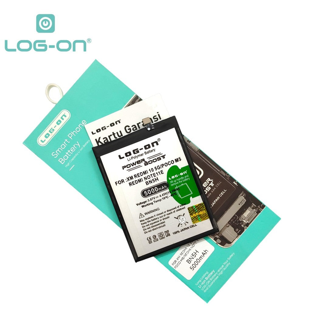 Log On - BN5H Xiaomi Redmi 10 5G / Poco M5 / Redmi Note 11E BN-5H Power Boost Original Battery Baterai Batre