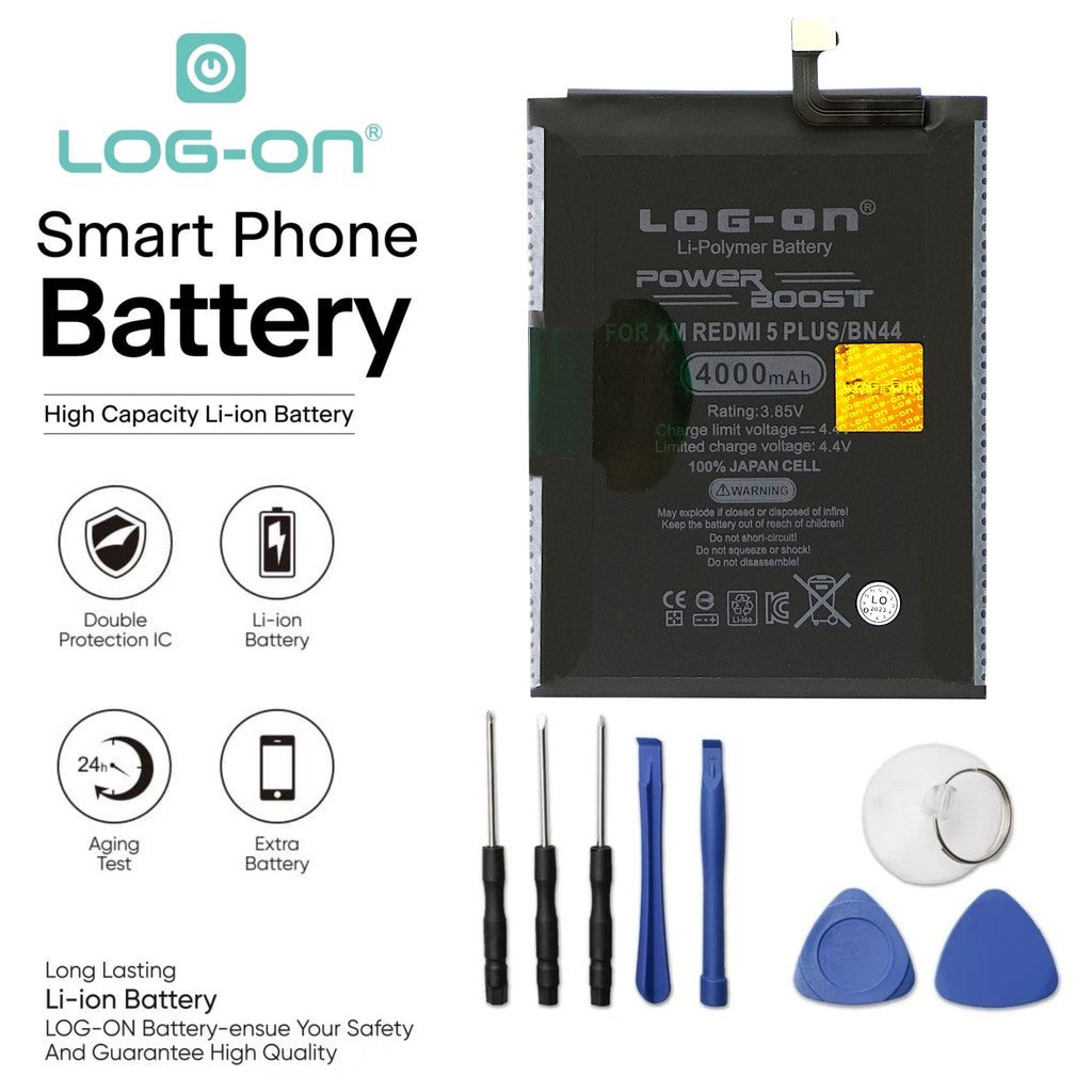 Log On-BN44 Xiaomi Redmi 5 Plus BN44 Power Boost IC Battery Baterai
