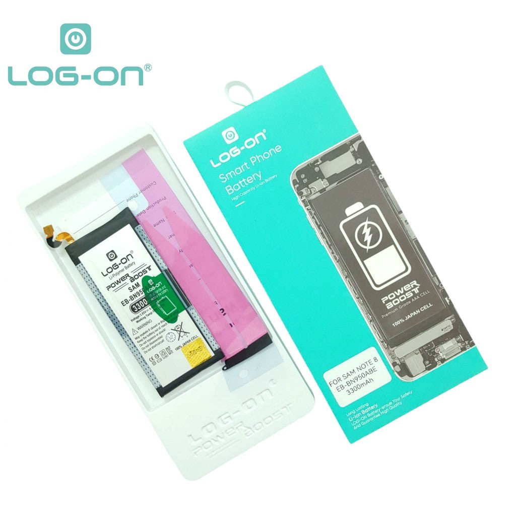 Baterai Log On EB-BN950ABA Untuk Samsung Note 8 N950 3300mAh Original Battery Batre 1 Tahun Garansi