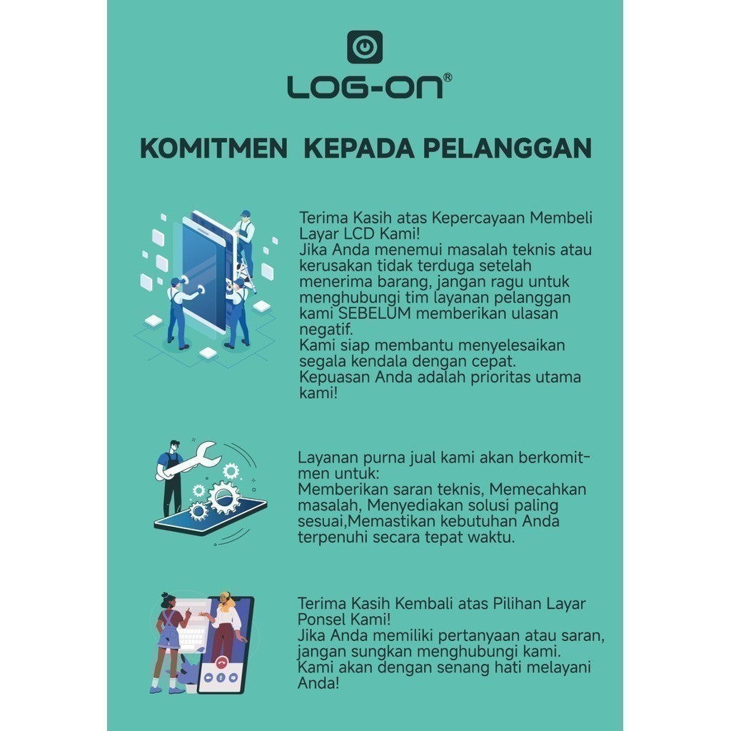 LOG-ON LCD FOR VIVO V15 HD+ FULLSET ORIGINAL OEM free lem