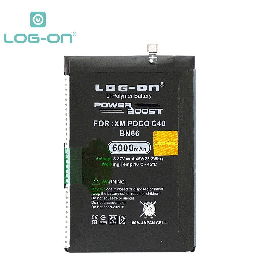 Log On - BN66 Poco C40 BN-66 Power Boost Original Battery Baterai Batre