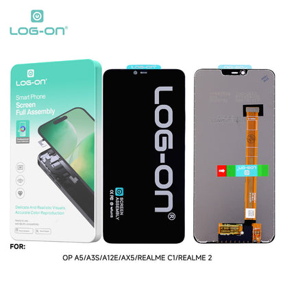 LOG-ON LCD FOR OPPO / REALME  A3S / A5 2018 / AX5 / REALME C1 / REALME 2 HD+ FULLSET ORIGINAL OEM free lem