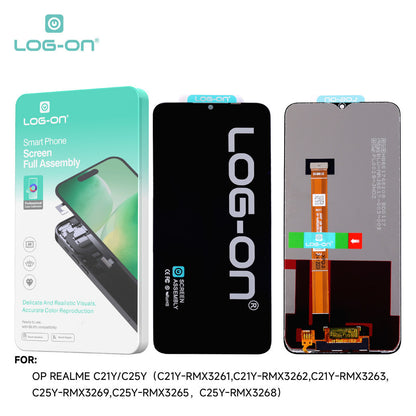 LOG-ON LCD FOR REALME C21Y / C25Y HD+ FULLSET ORIGINAL OEM free lem