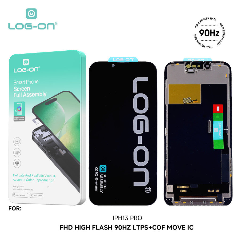 LOG-ON LCD FOR IPHONE 13 / 13 PRO / 13 PRO MAX FHD LTPS MOVE IC FULLSET TOUCHSCREEN ORIGINAL OEM