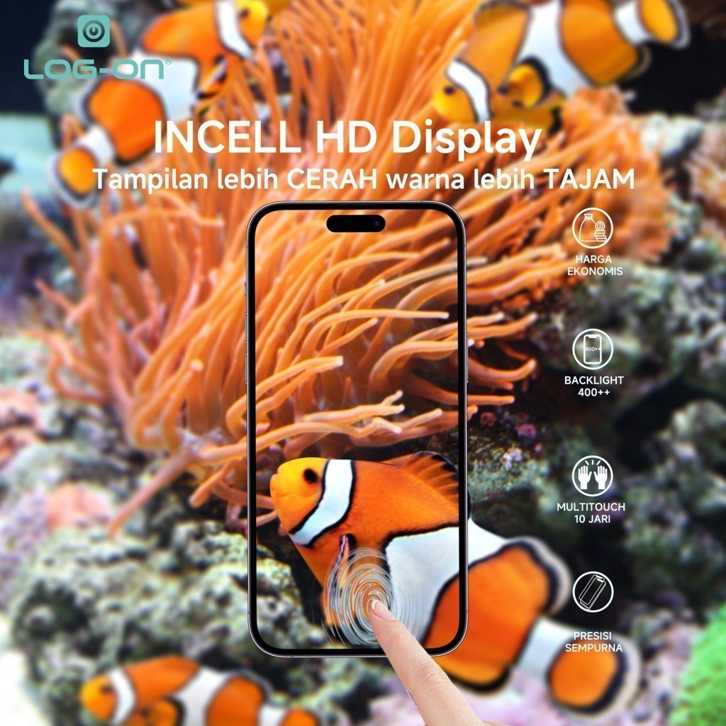 LOG-ON LCD FOR INFINIX HOT 10S X689 / HOT 11 / SMART 6 PLUS / VISION 3 PLUS HD+ FULLSET ORIGINAL OEM free lem